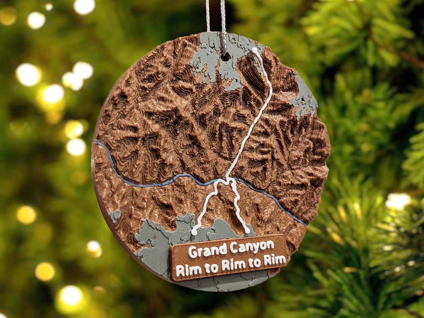 Grand Canyon Rim-to-Rim 3D Ornament