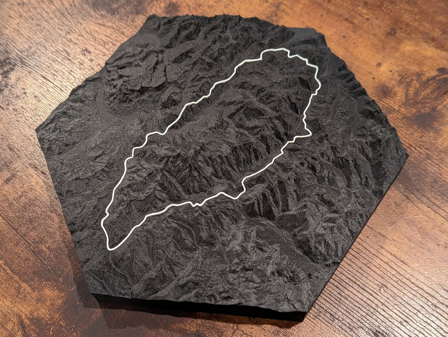 Tour du Mont Blanc (TMB) 3D Topographic Trail Map Wall Art