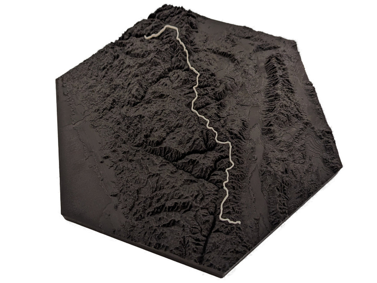 John Muir Trail 3D Topographic Map Wall Art
