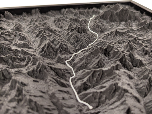 What goes into designing a 3DTrails topographic trail map