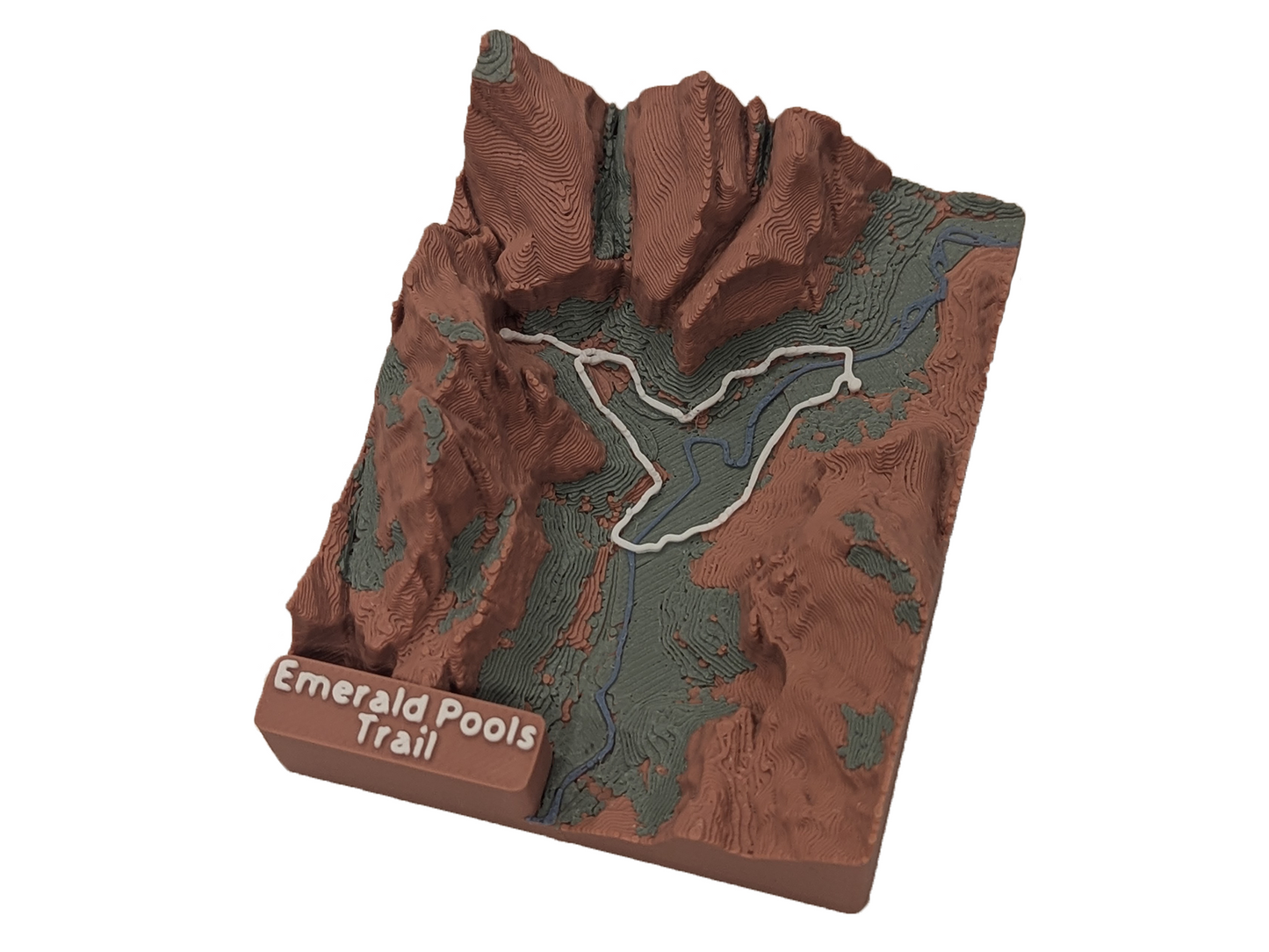 Emerald Pools Zion 3D Trail Map Magnet