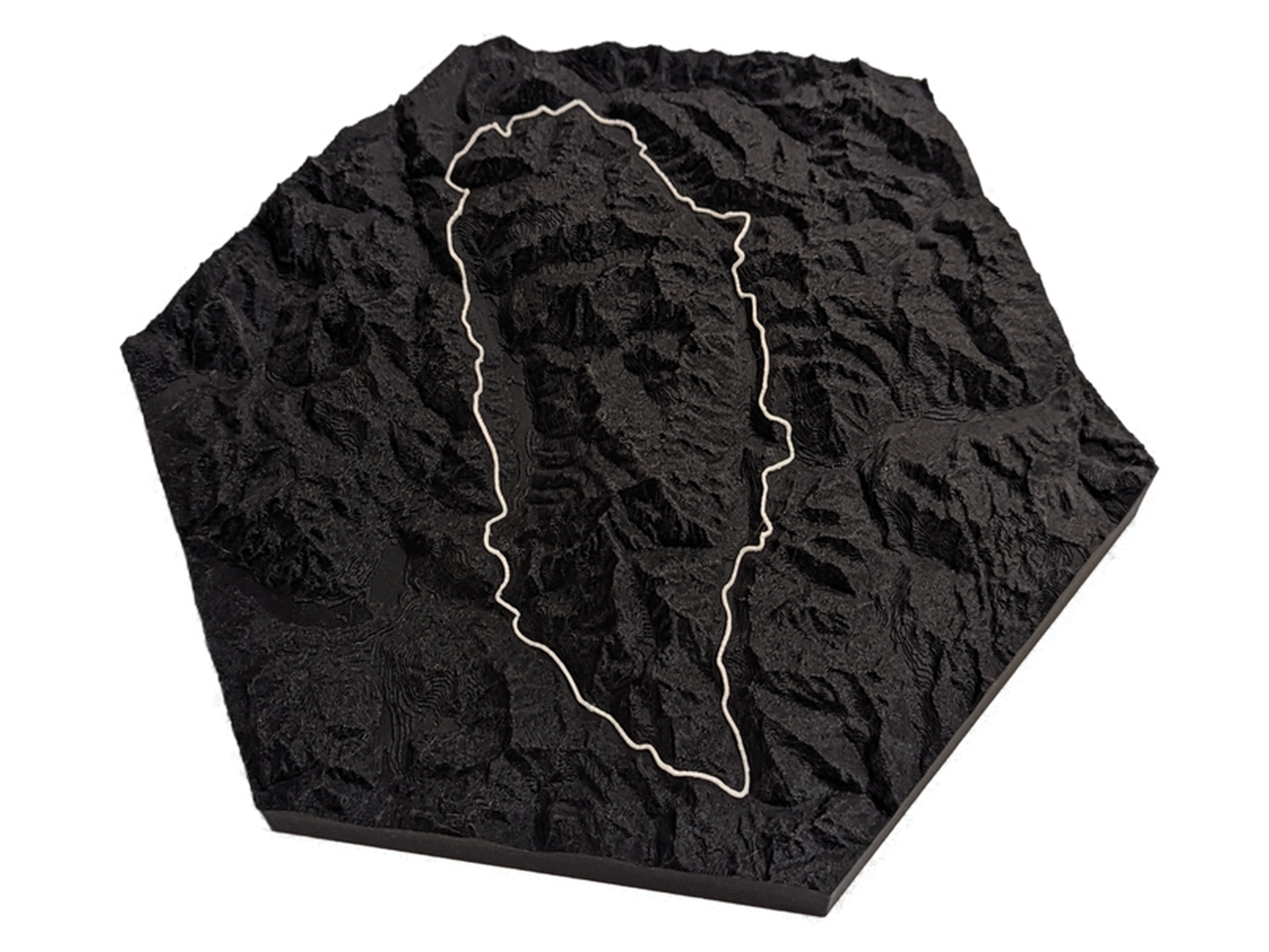 Tour du Mont Blanc (TMB) 3D Topographic Trail Map Wall Art