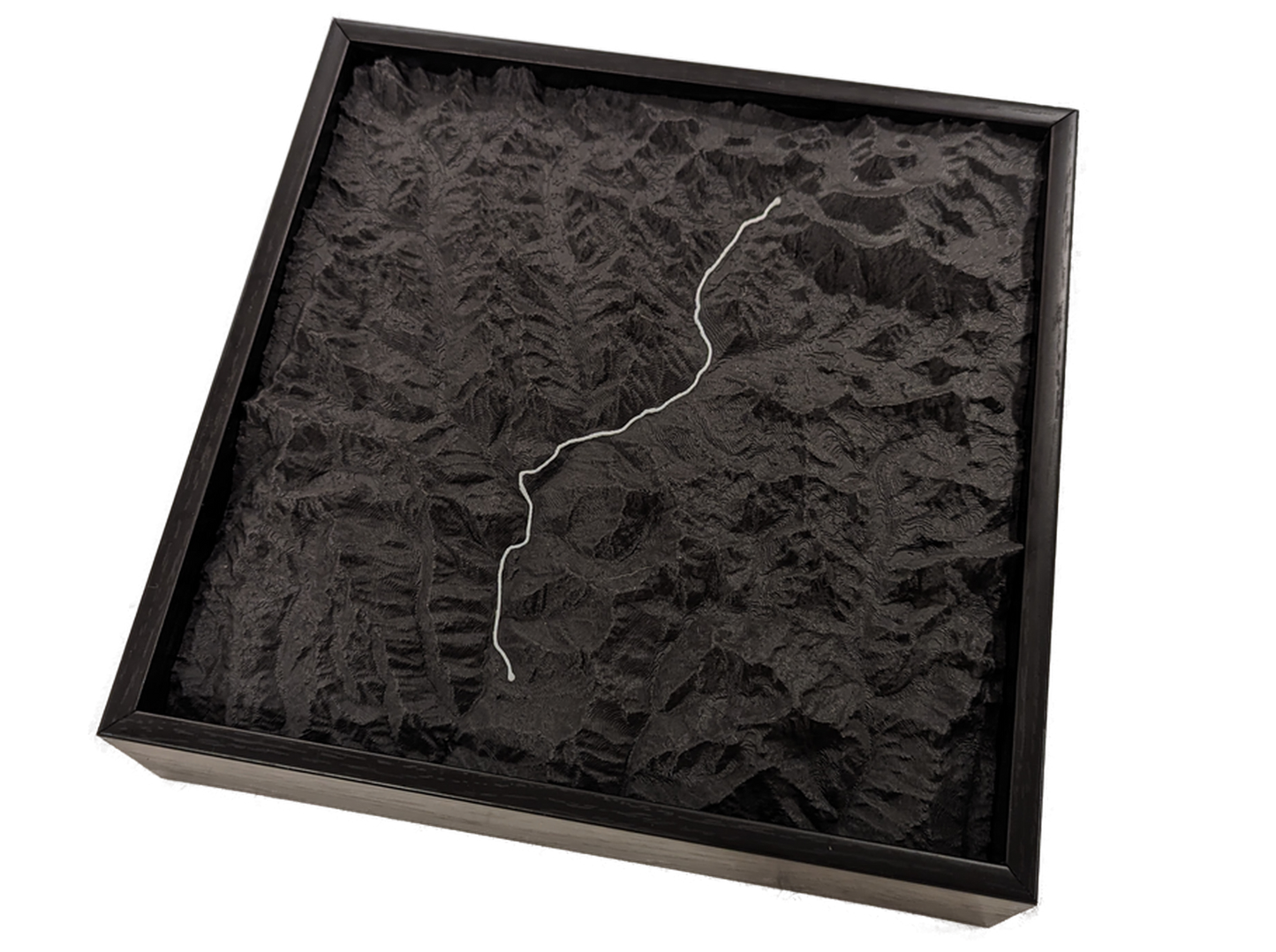 Custom 3D Topographic Trail Map Wall Art