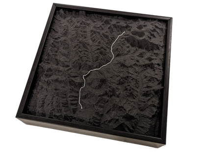 Custom 3D Topographic Trail Map Wall Art