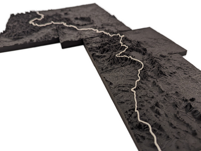 Continental Divide Trail (CDT) 3D Topographic Map Wall Art