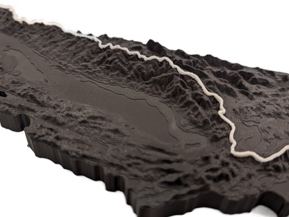 Pacific Crest Trail (PCT) 3D Topographic Map Wall Art