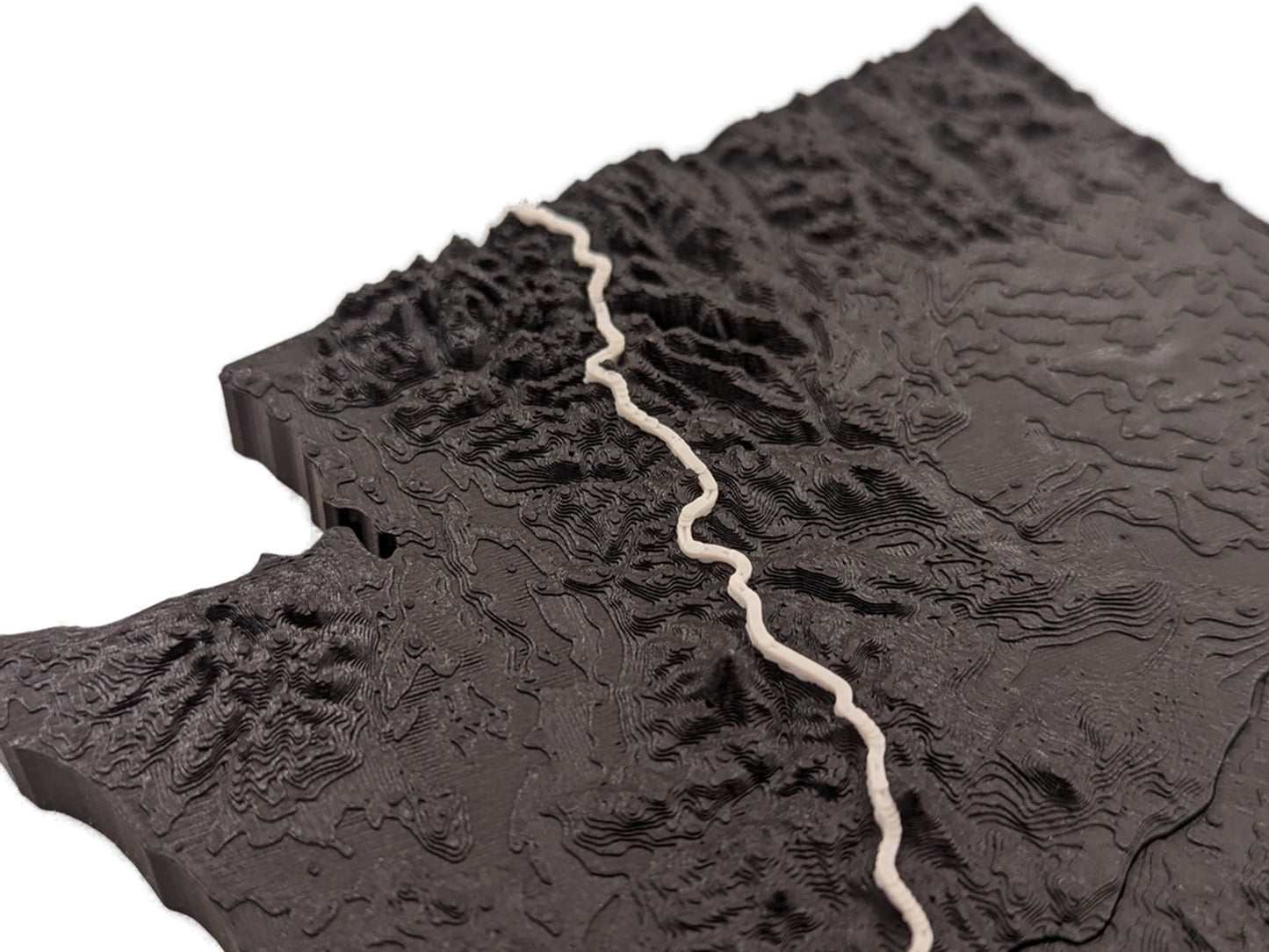 Pacific Crest Trail (PCT) 3D Topographic Map Wall Art