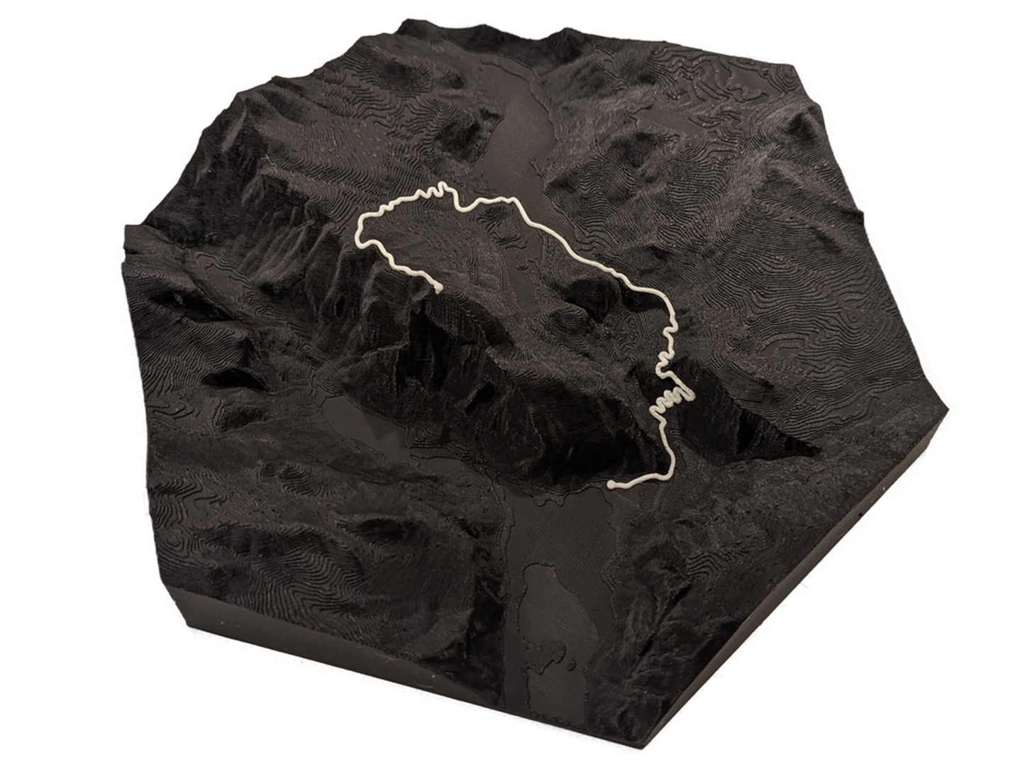 Half Dome Yosemite 3D Topographic Trail Map Wall Art