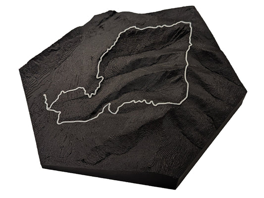 Mt. Lafayette & Franconia Ridge Trail 3D Topographic Trail Map Wall Art