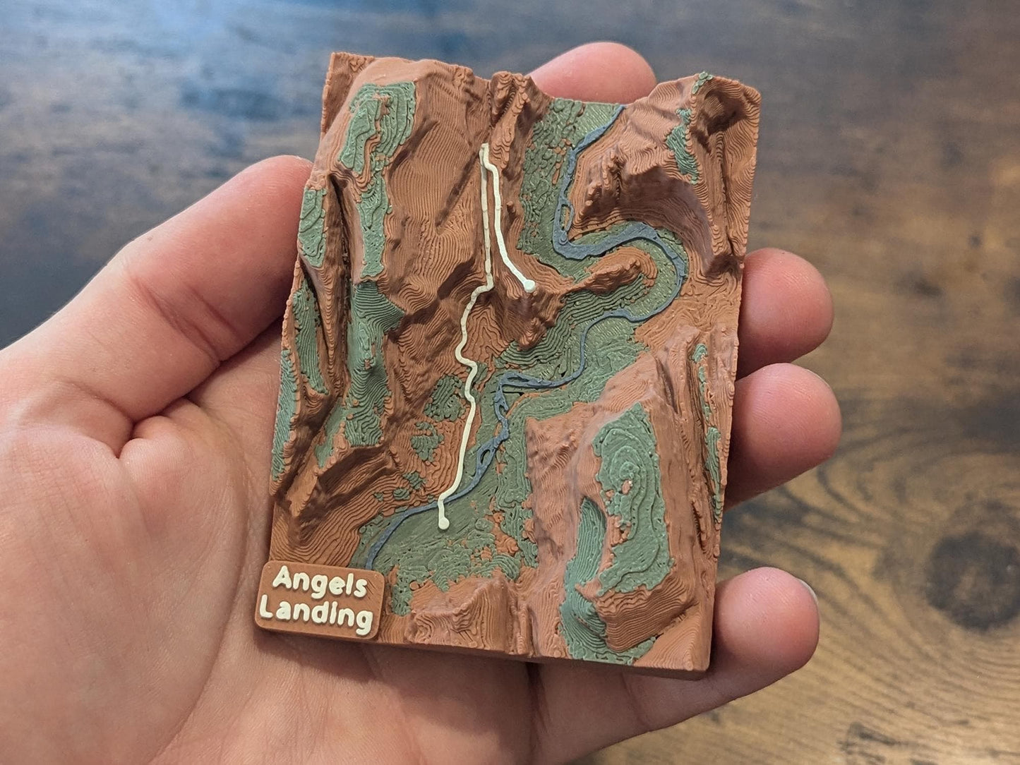 Angels Landing Zion 3D Trail Map Magnet