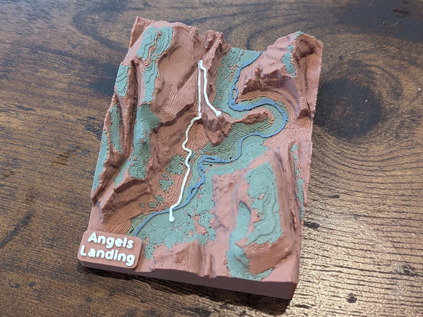 Angels Landing Zion 3D Trail Map Magnet