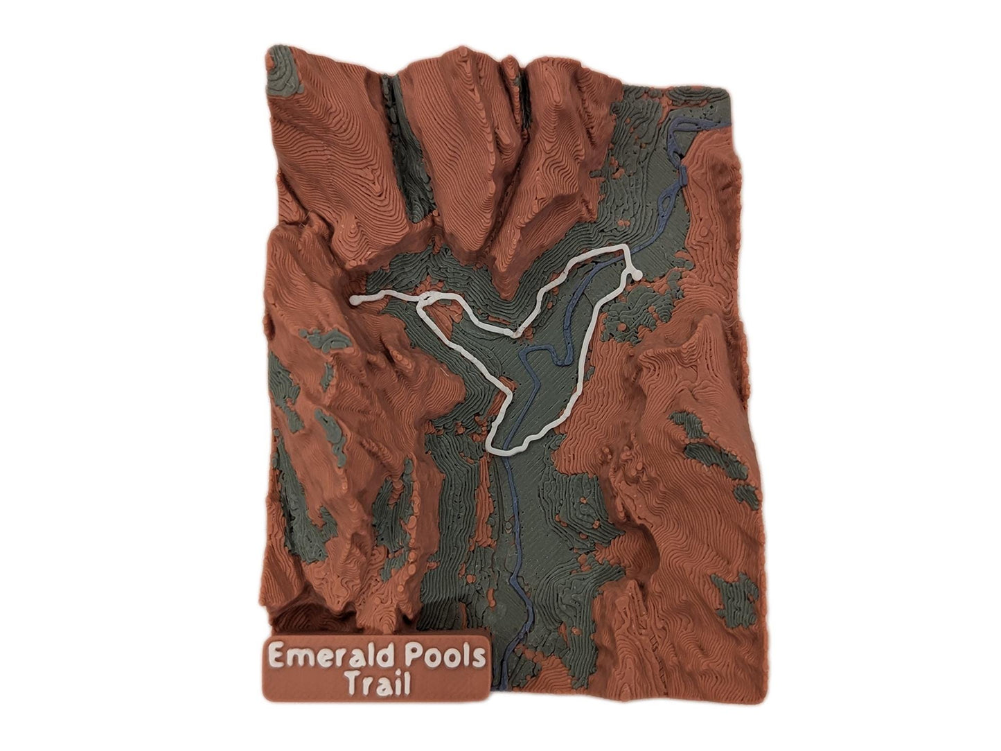 Emerald Pools Zion 3D Trail Map Magnet