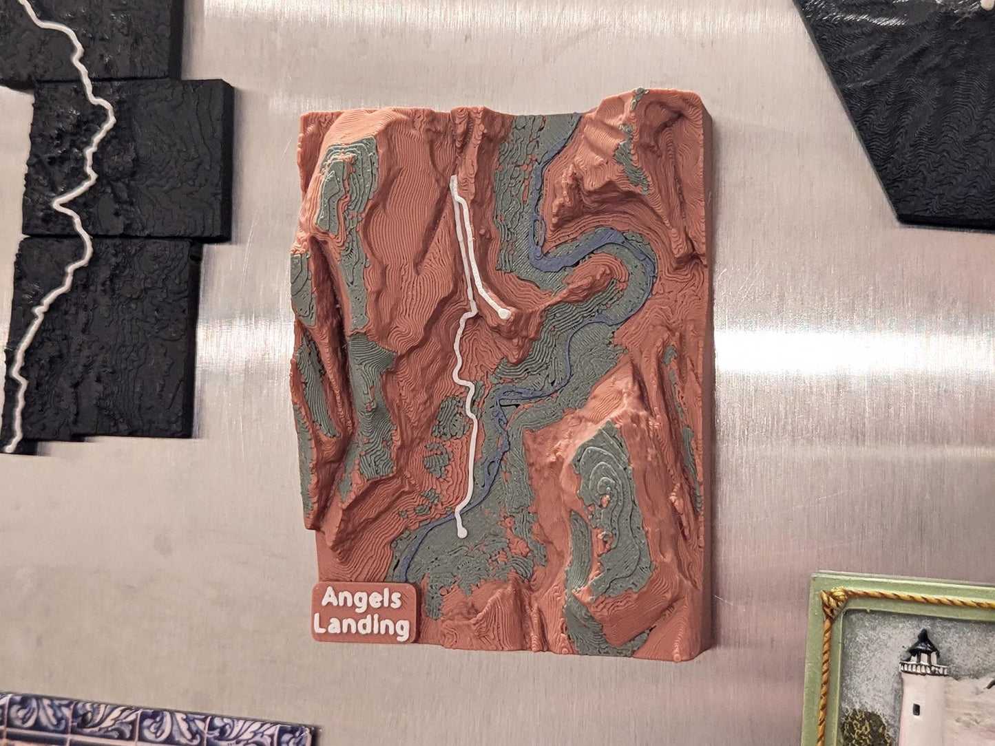 Angels Landing Zion 3D Trail Map Magnet