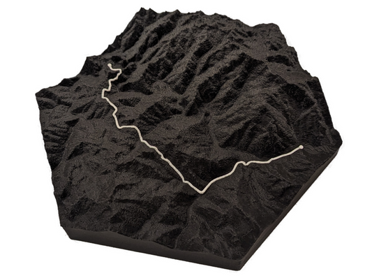 Inca Trail 3D Topographic Trail Map Wall Art