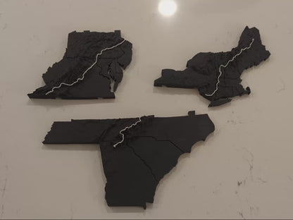 Appalachian Trail (AT) 3D Topographic Map Wall Art