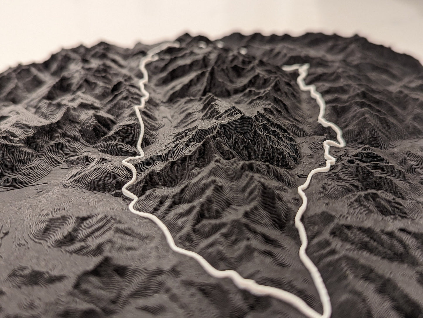 Tour du Mont Blanc (TMB) 3D Topographic Trail Map Wall Art