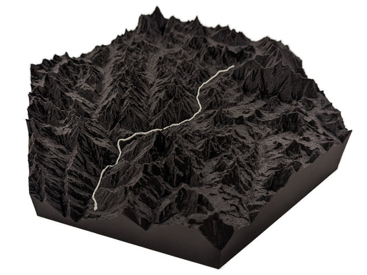 Everest Basecamp Trek 3D Topographic Trail Map Wall Art