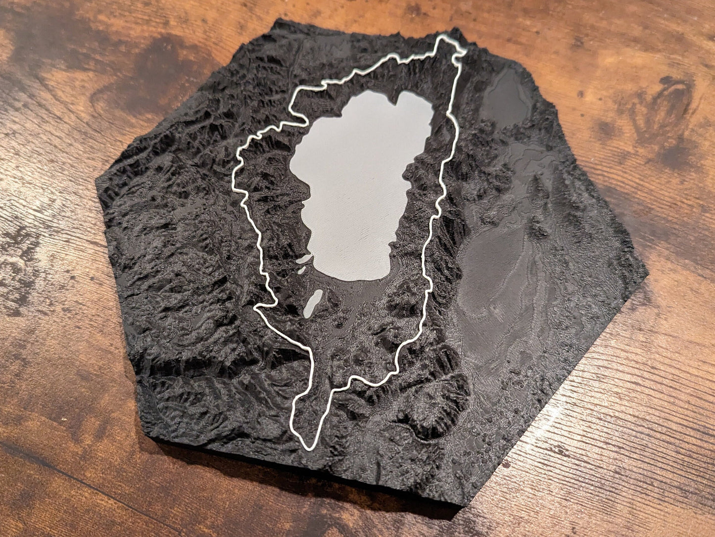 Tahoe Rim Trail 3D Topographic Trail Map Wall Art