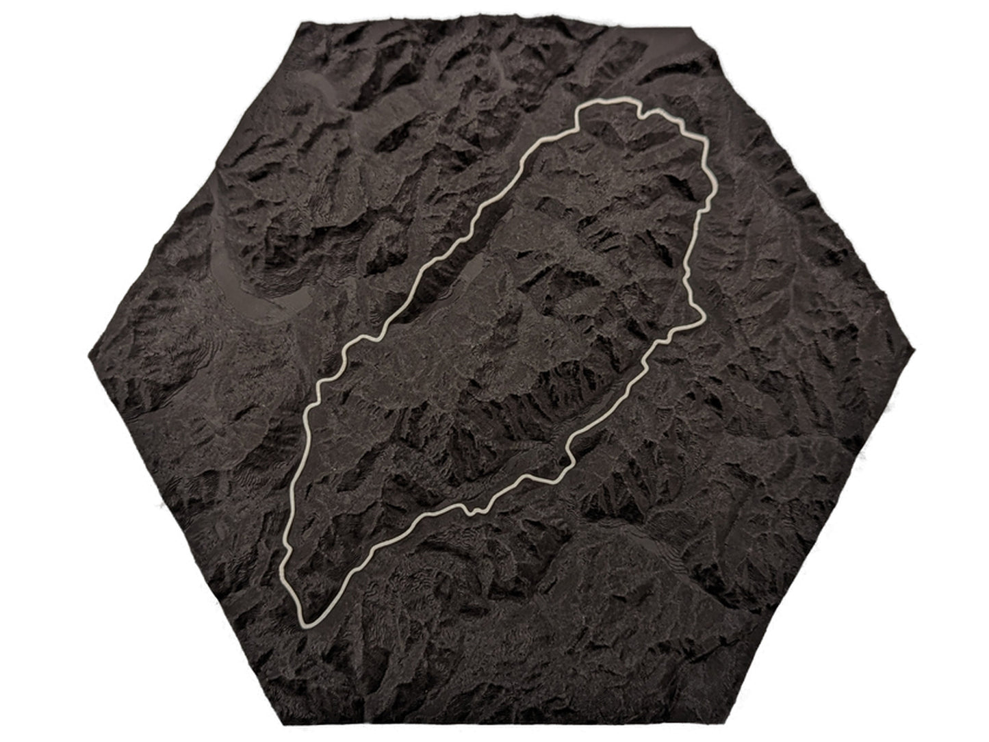 Tour du Mont Blanc (TMB) 3D Topographic Trail Map Wall Art