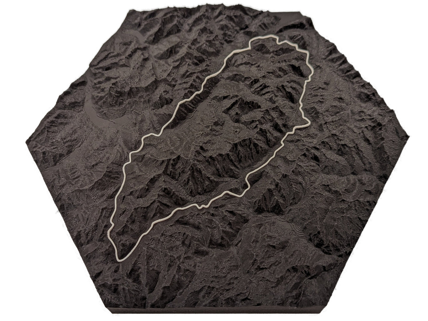 Tour du Mont Blanc (TMB) 3D Topographic Trail Map Wall Art