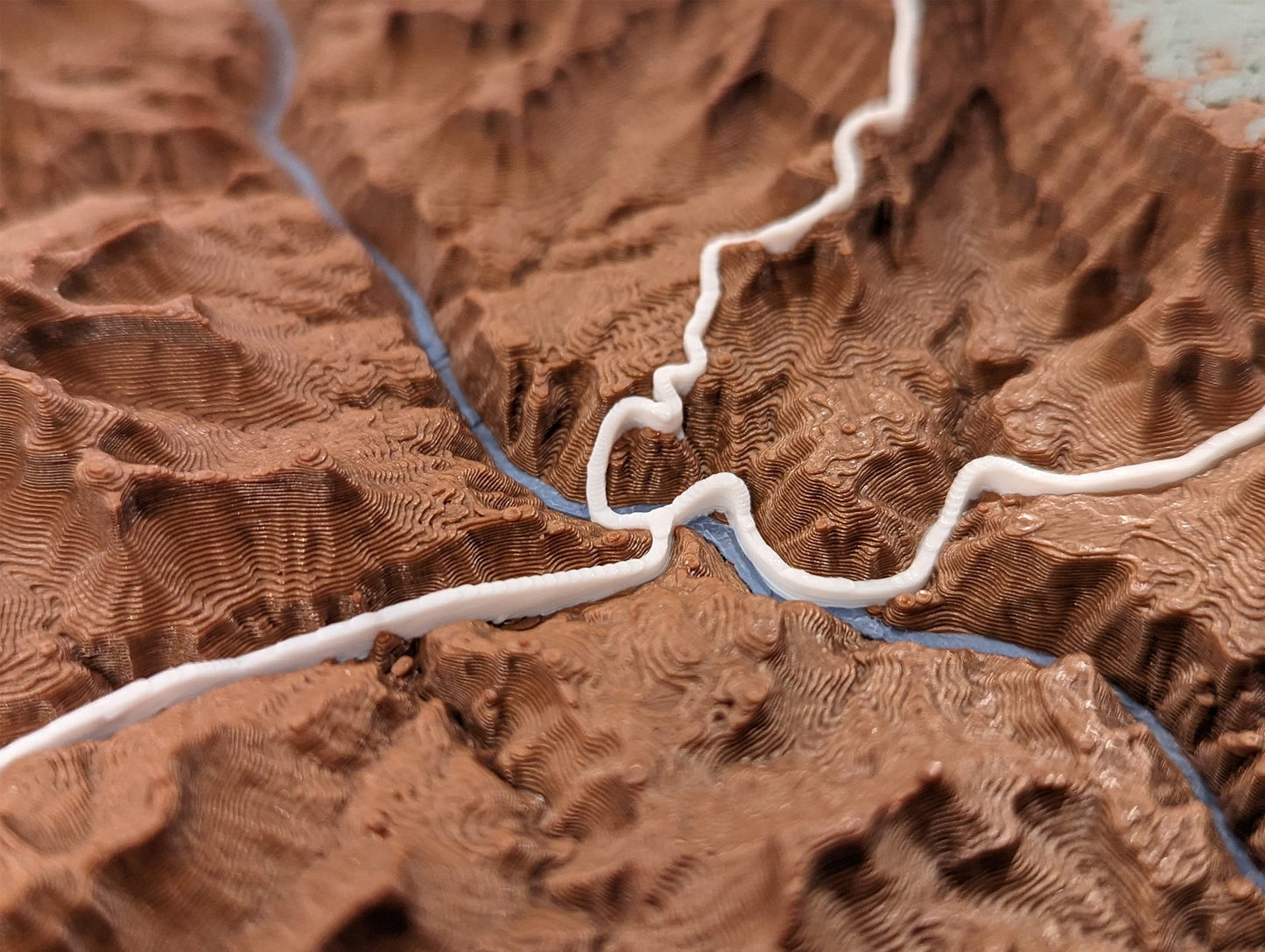 Grand Canyon Rim-to-Rim 3D Topographic Trail Map Wall Art