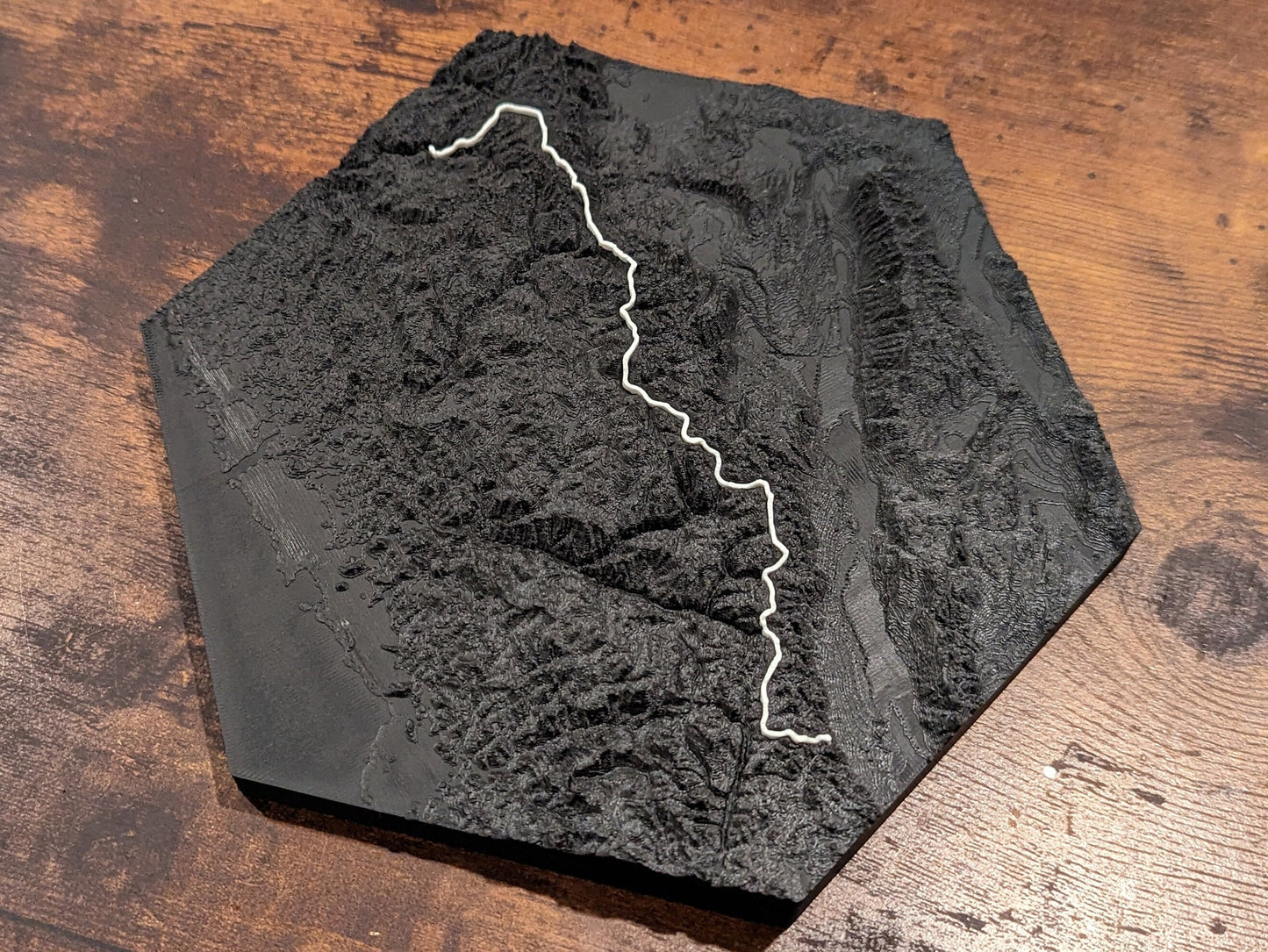 John Muir Trail 3D Topographic Map Wall Art