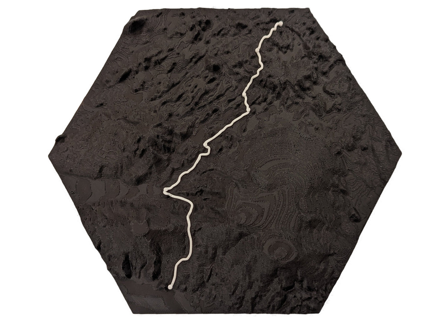 Laugavegur & Fimmvorduhals Trail 3D Topographic Map Wall Art