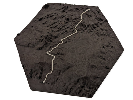 Laugavegur & Fimmvorduhals Trail 3D Topographic Map Wall Art