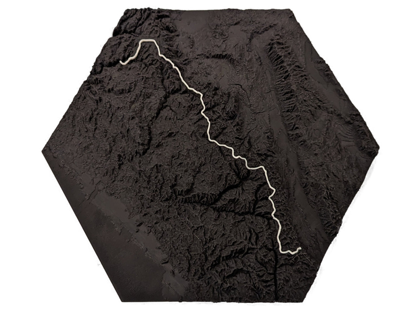 John Muir Trail 3D Topographic Map Wall Art