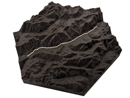 Enchanted Valley Olympic National Park 3D Topographic Trail Map Wall Art