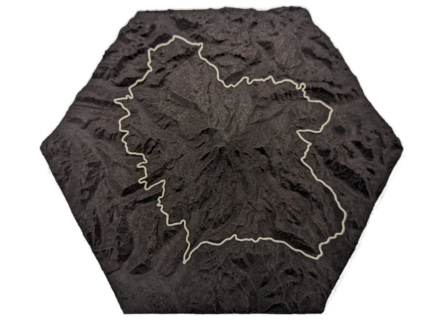 Wonderland Trail Mt Rainier National Park 3D Topographic Trail Map Wall Art