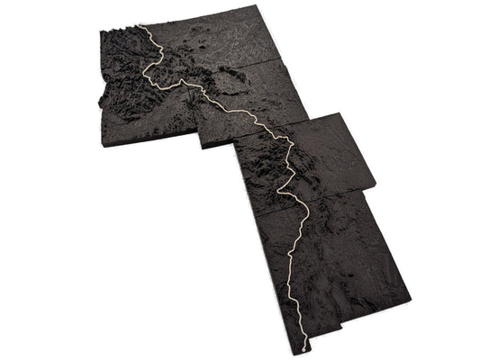 Continental Divide Trail (CDT) 3D Topographic Map Wall Art