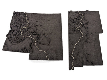 Continental Divide Trail (CDT) 3D Topographic Map Wall Art