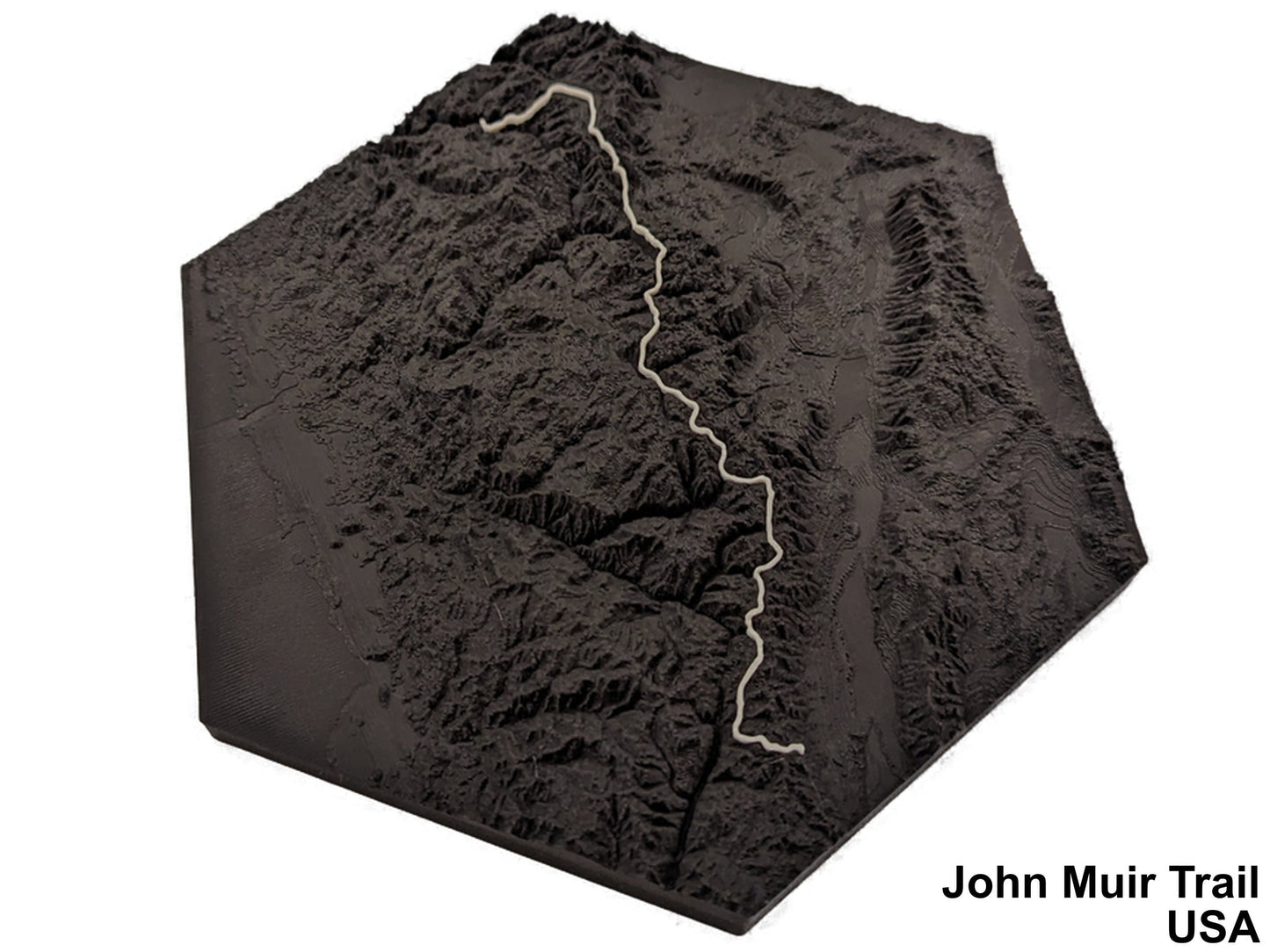 Custom 3D Topographic Trail Map Wall Art