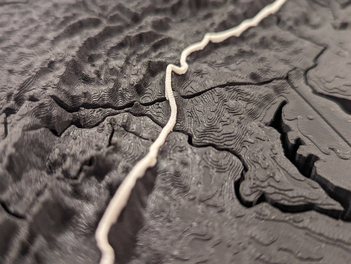 Appalachian Trail (AT) 3D Topographic Map Wall Art