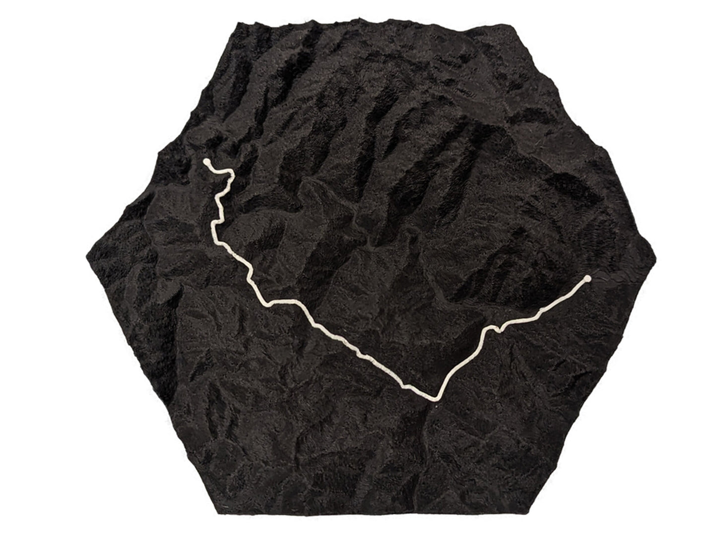 Inca Trail 3D Topographic Trail Map Wall Art