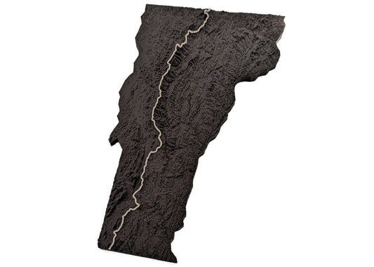 Long Trail, Vermont 3D Topographic Trail Map Wall Art