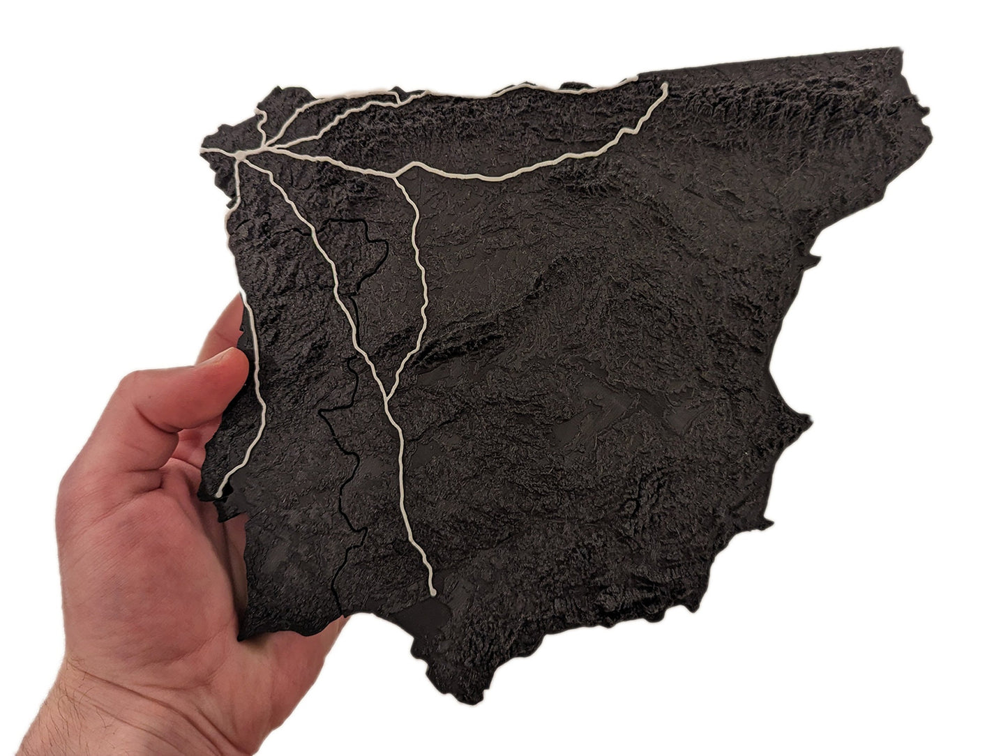 Camino de Santiago 3D Topographic Trail Map Wall Art