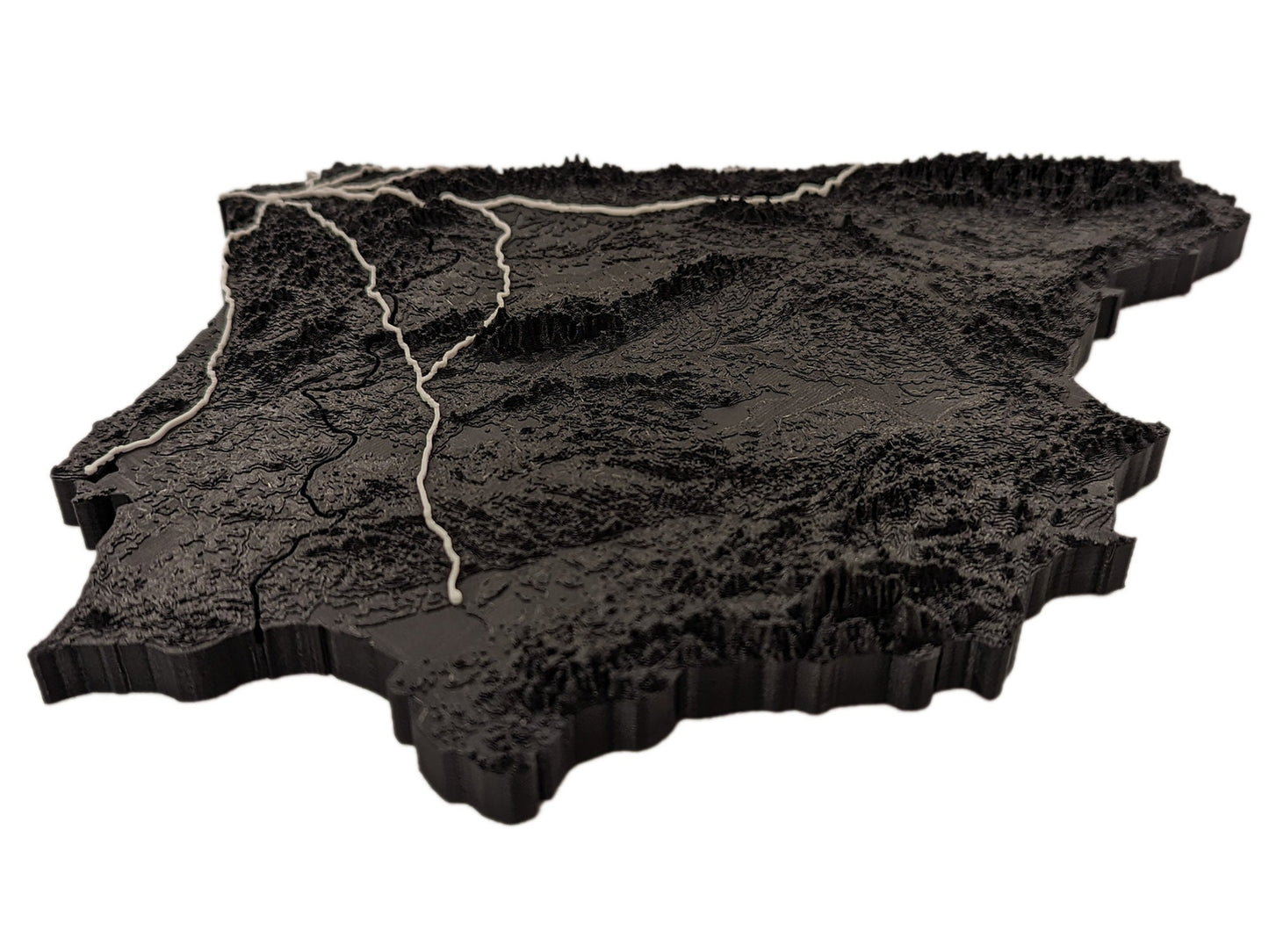 Camino de Santiago 3D Topographic Trail Map Wall Art